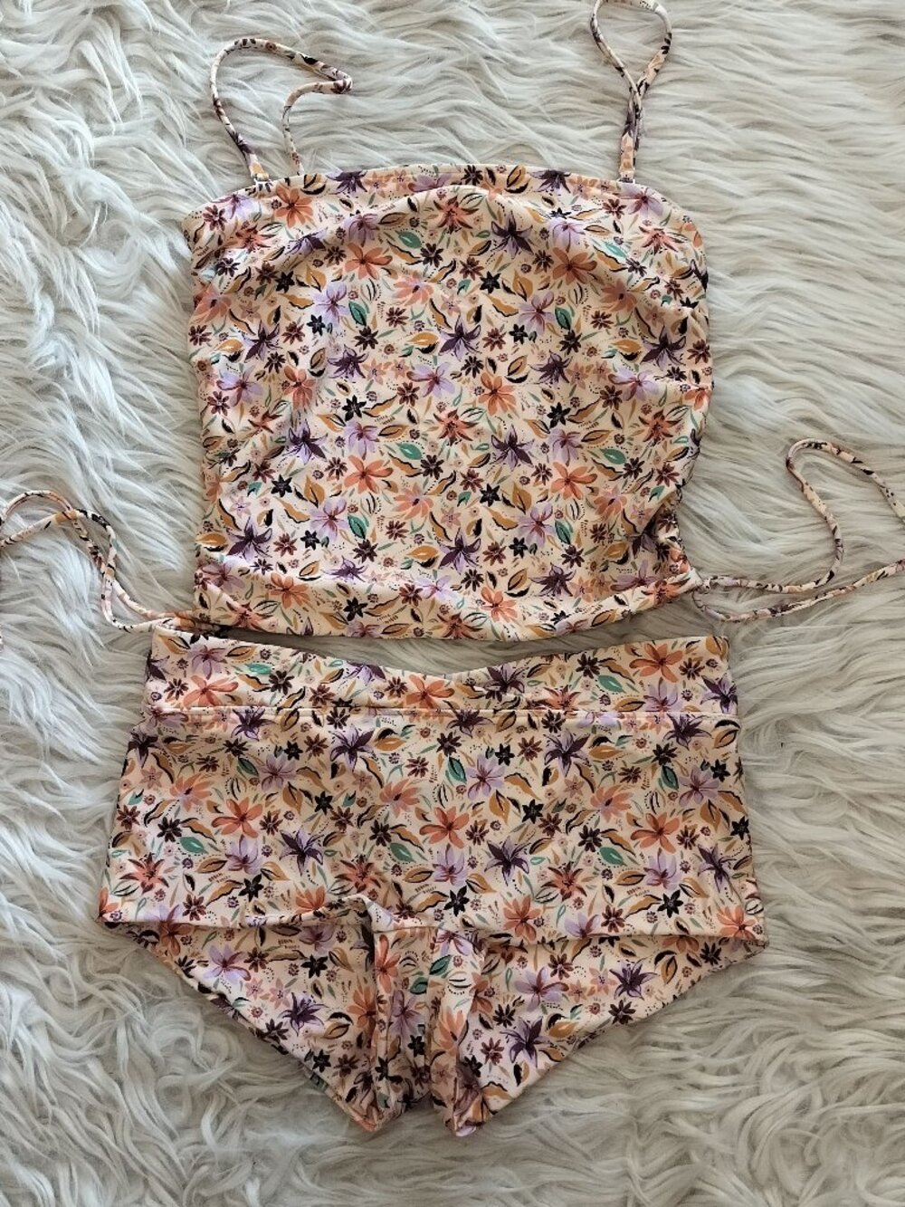 NWT JMP The Label 2pc Swim Santa Cruz Boy Short Cactus Bloom Floral Print